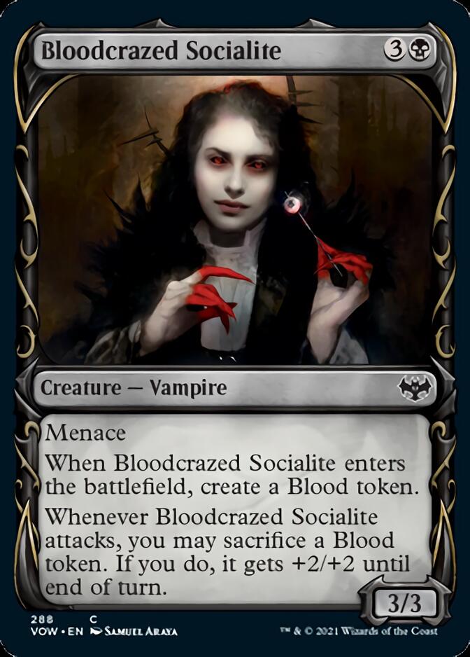 Bloodcrazed Socialite (Showcase Fang Frame) [Innistrad: Crimson Vow] | Gamers Paradise