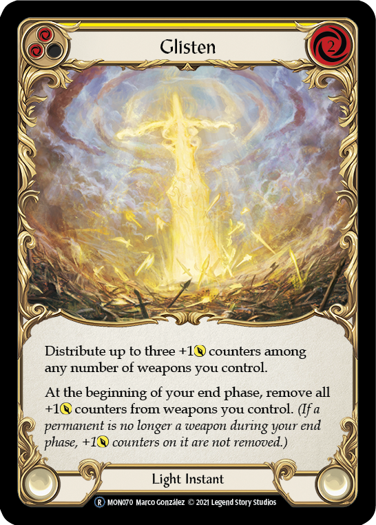 Glisten (Yellow) [U-MON070-RF] Unlimited Rainbow Foil | Gamers Paradise