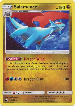 Salamence (106/168) (Cosmos Holo) [Sun & Moon: Celestial Storm] | Gamers Paradise