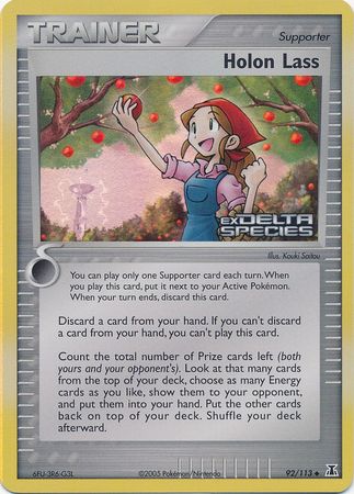 Holon Lass (92/113) (Stamped) [EX: Delta Species] | Gamers Paradise