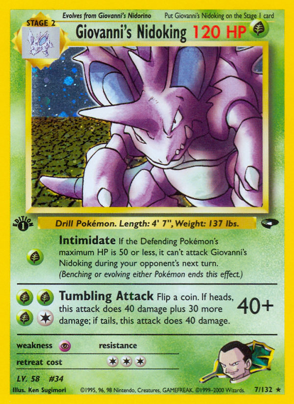 Giovanni's Nidoking (7/132) [Gym Challenge 1st Edition] | Gamers Paradise