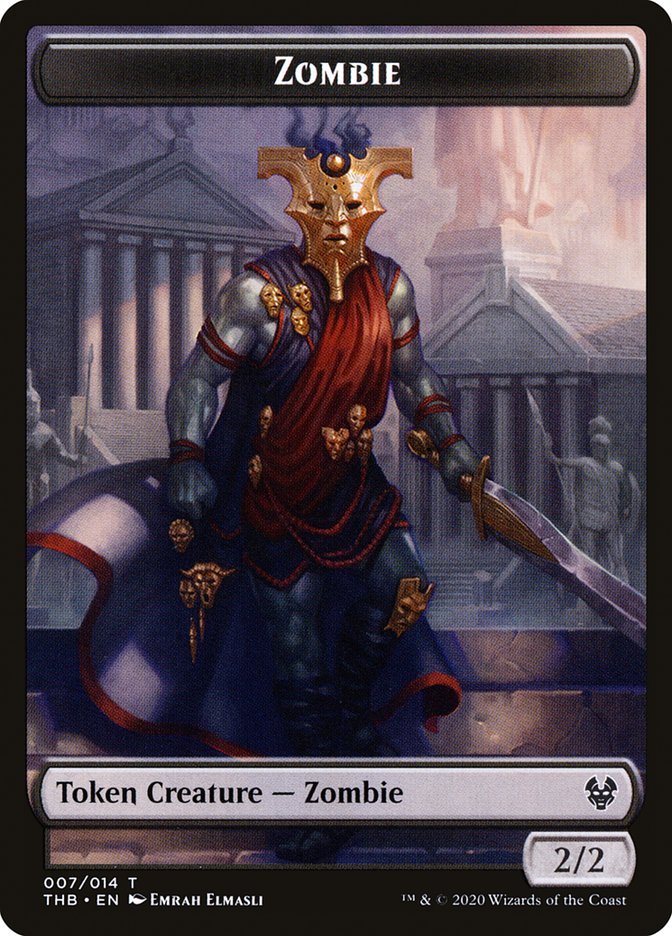 Human Soldier // Zombie Double-Sided Token [Theros Beyond Death Tokens] | Gamers Paradise