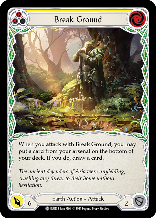 Break Ground (Yellow) [ELE132] (Tales of Aria)  1st Edition Normal | Gamers Paradise