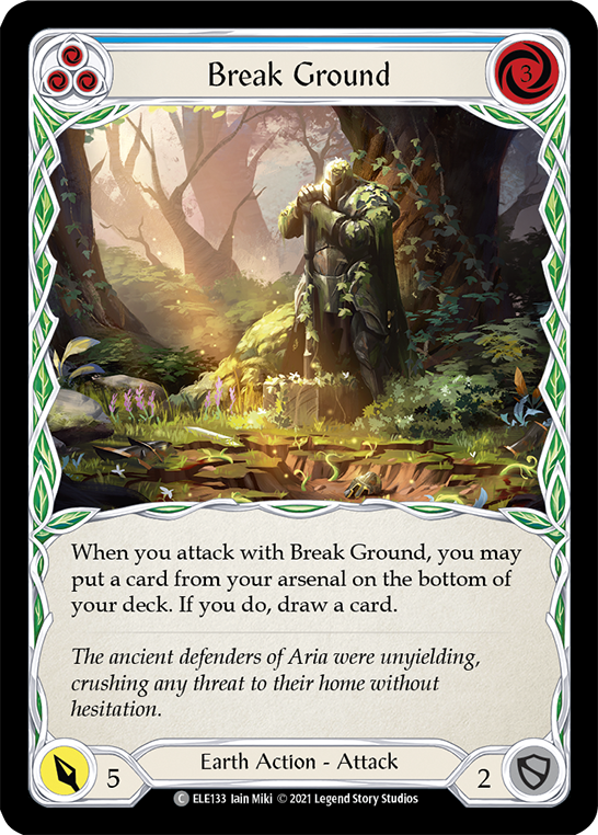 Break Ground (Blue) [ELE133] (Tales of Aria)  1st Edition Rainbow Foil | Gamers Paradise