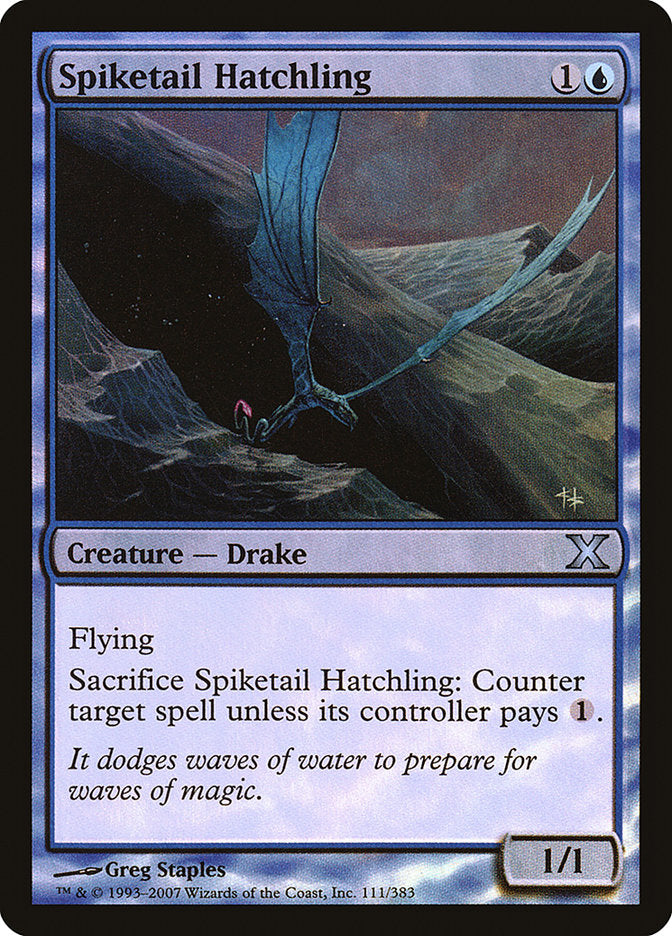 Spiketail Hatchling (Premium Foil) [Tenth Edition] | Gamers Paradise