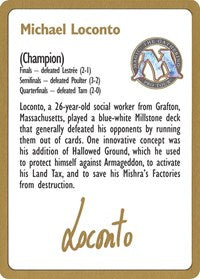 1996 Michael Loconto Biography Card [World Championship Decks] | Gamers Paradise