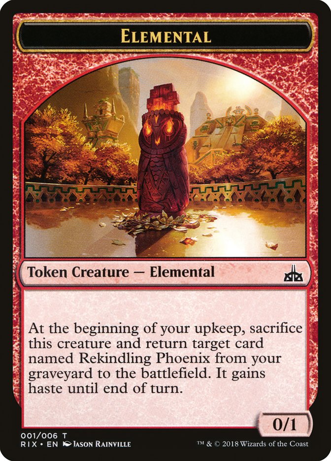 Elemental Token (001/006) [Rivals of Ixalan Tokens] | Gamers Paradise