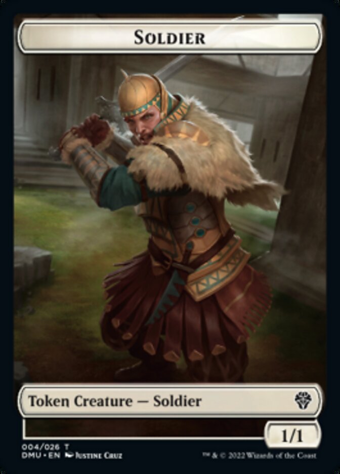Soldier // Dragon Double-Sided Token [Dominaria United Tokens] | Gamers Paradise