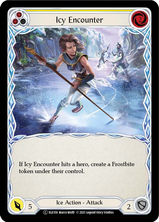 Icy Encounter (Yellow) [U-ELE158] Unlimited Rainbow Foil | Gamers Paradise