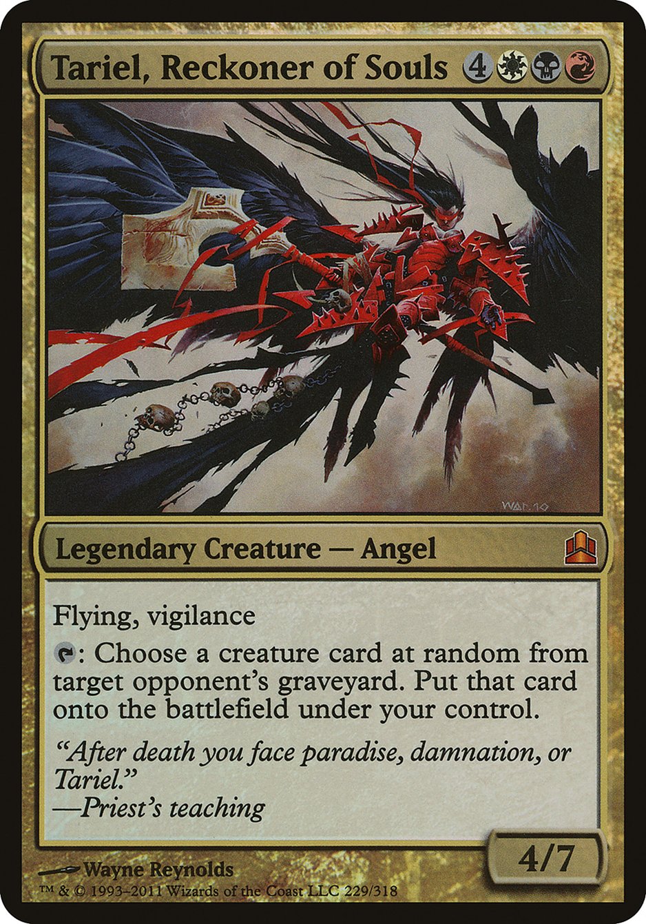 Tariel, Reckoner of Souls (Oversized) [Commander 2011 Oversized] | Gamers Paradise