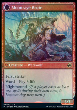 Brutal Cathar // Moonrage Brute [Innistrad: Midnight Hunt Prerelease Promos] | Gamers Paradise