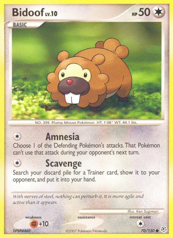 Bidoof (70/130) [Diamond & Pearl: Base Set] | Gamers Paradise