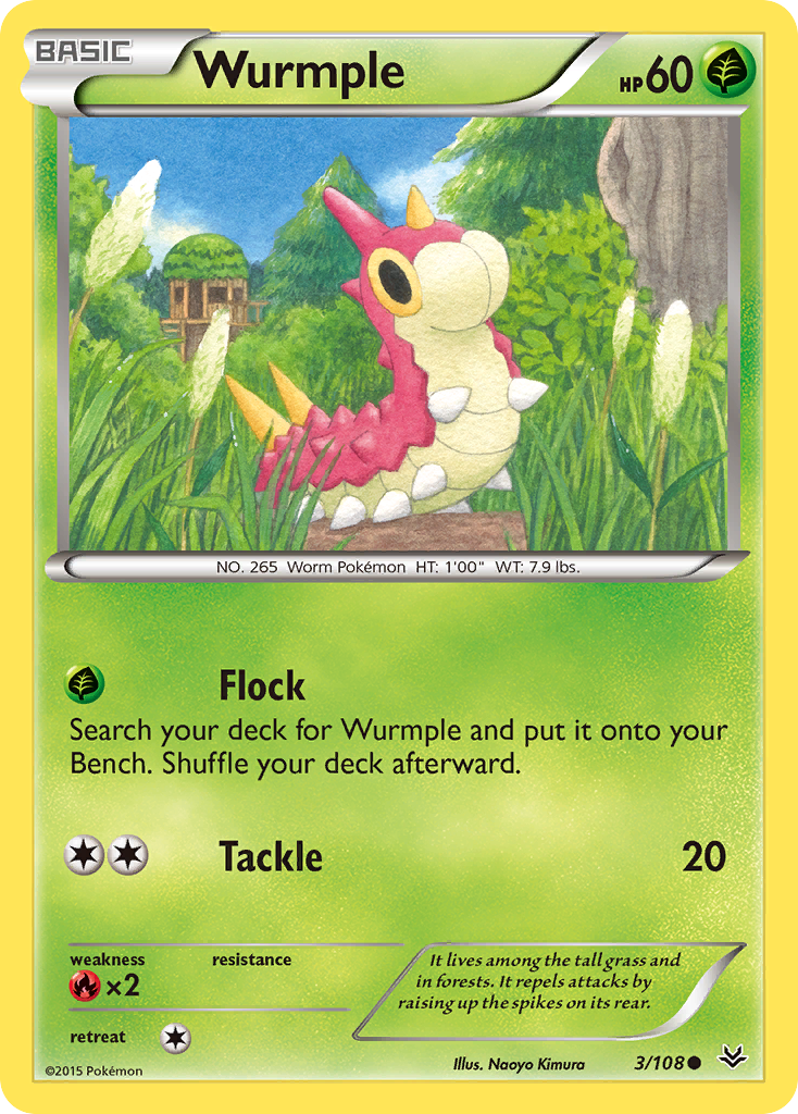 Wurmple (3/108) [XY: Roaring Skies] | Gamers Paradise