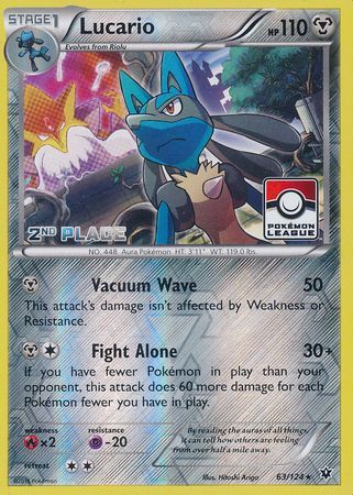 Lucario (63/124) (League Promo 2nd Place) [XY: Fates Collide] | Gamers Paradise