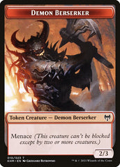 Treasure // Demon Berserker Double-Sided Token [Kaldheim Tokens] | Gamers Paradise