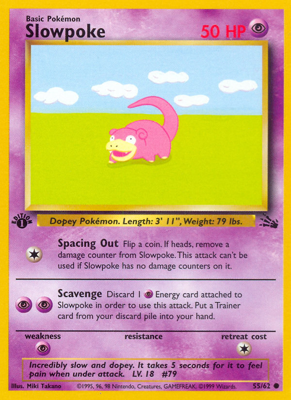 Slowpoke (55/62) [Fossil 1st Edition] | Gamers Paradise