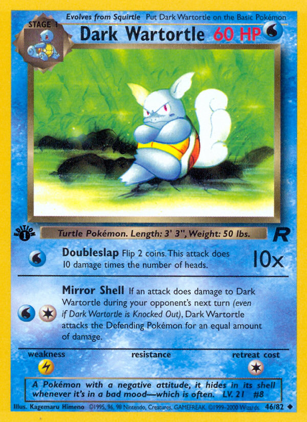 Dark Wartortle (46/82) [Team Rocket 1st Edition] | Gamers Paradise