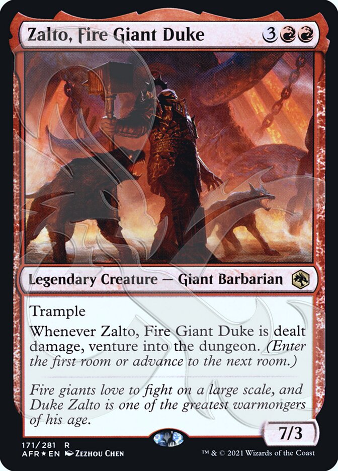 Zalto, Fire Giant Duke (Ampersand Promo) [Dungeons & Dragons: Adventures in the Forgotten Realms Promos] | Gamers Paradise