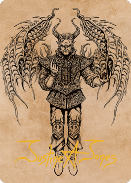 Raphael, Fiendish Savior Art Card (75) (Gold-Stamped Signature) [Commander Legends: Battle for Baldur's Gate Art Series] | Gamers Paradise