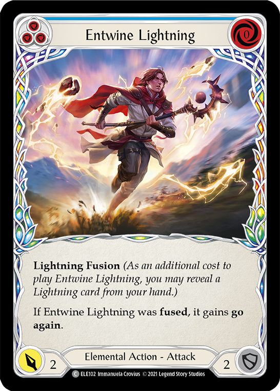 Entwine Lightning (Blue) [ELE102] (Tales of Aria)  1st Edition Rainbow Foil | Gamers Paradise