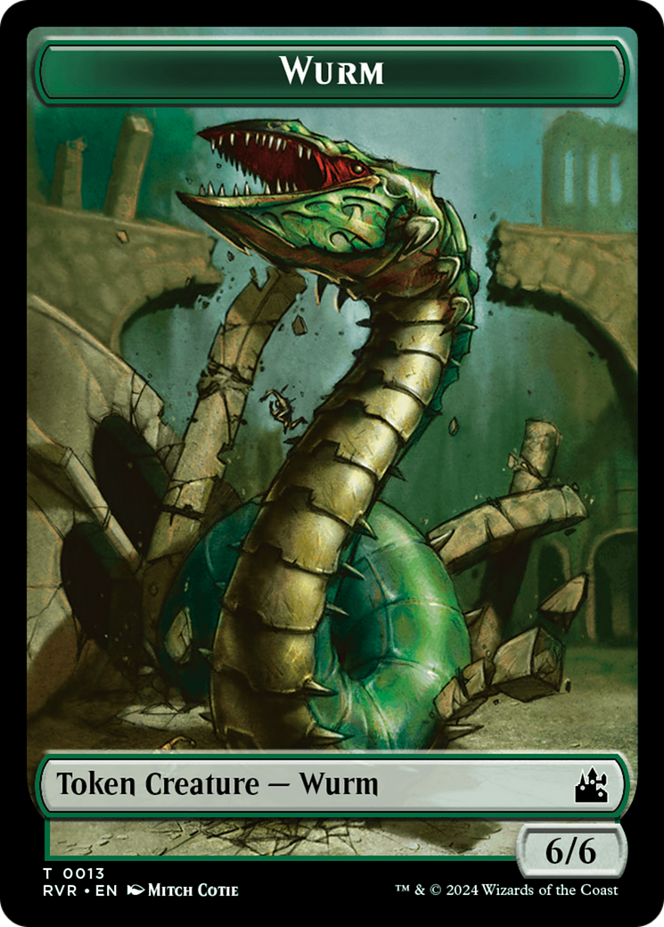 Goblin (0008) // Wurm Double-Sided Token [Ravnica Remastered Tokens] | Gamers Paradise