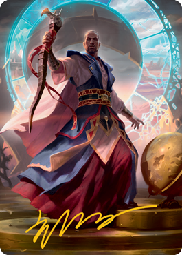 Teferi, Who Slows the Sunset Art Card (Gold-Stamped Signature) [Innistrad: Midnight Hunt Art Series] | Gamers Paradise