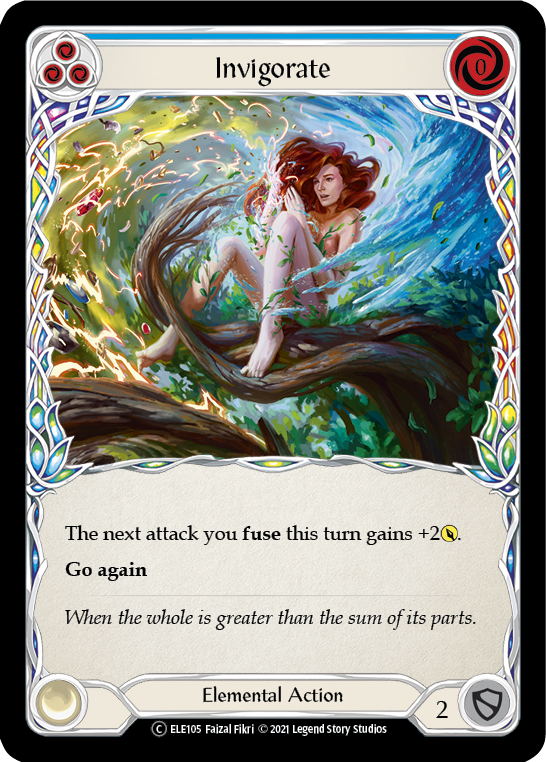 Invigorate (Blue) [U-ELE105] Unlimited Rainbow Foil | Gamers Paradise