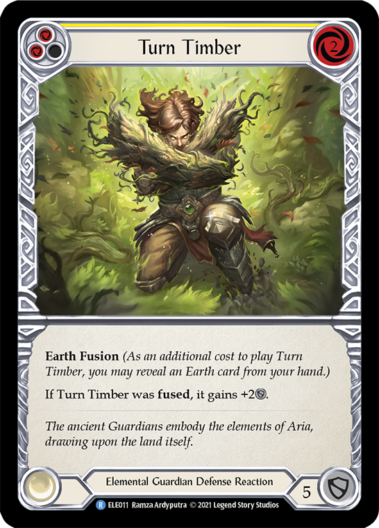 Turn Timber (Yellow) [ELE011] (Tales of Aria)  1st Edition Rainbow Foil | Gamers Paradise