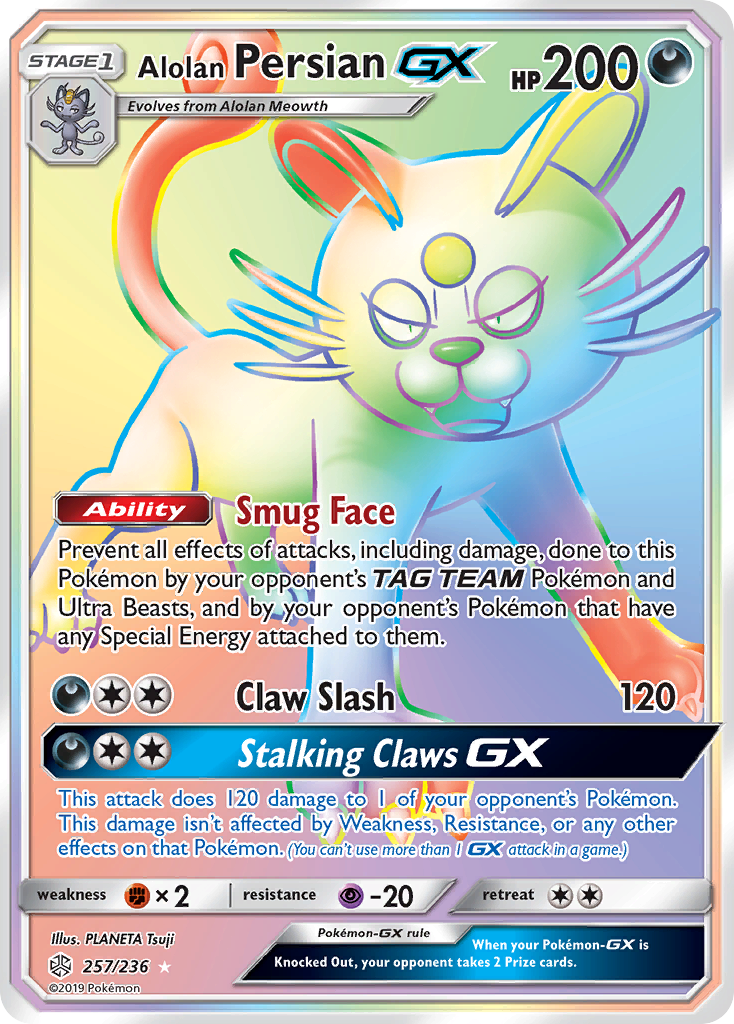 Alolan Persian GX (257/236) [Sun & Moon: Cosmic Eclipse] | Gamers Paradise