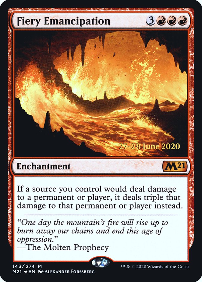 Fiery Emancipation [Core Set 2021 Prerelease Promos] | Gamers Paradise