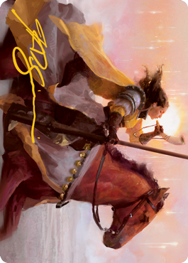 Sunrise Cavalier Art Card (Gold-Stamped Signature) [Innistrad: Midnight Hunt Art Series] | Gamers Paradise