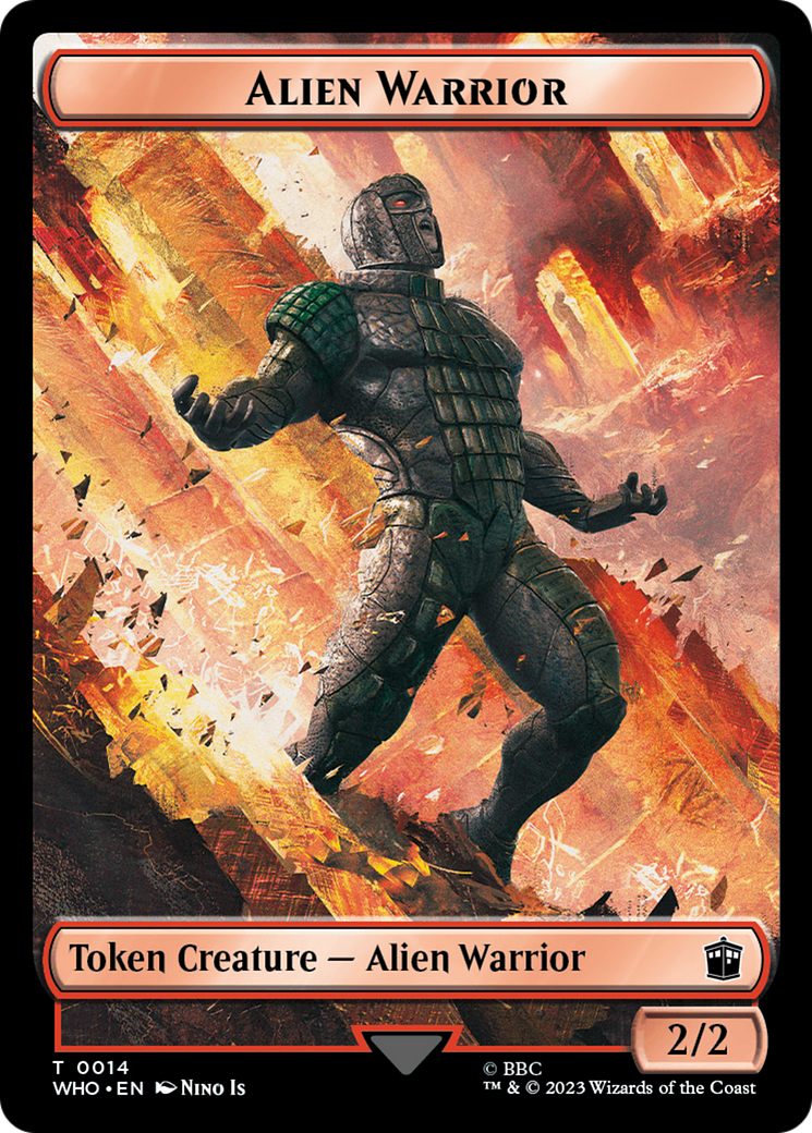 Alien Warrior // Treasure (0030) Double-Sided Token [Doctor Who Tokens] | Gamers Paradise