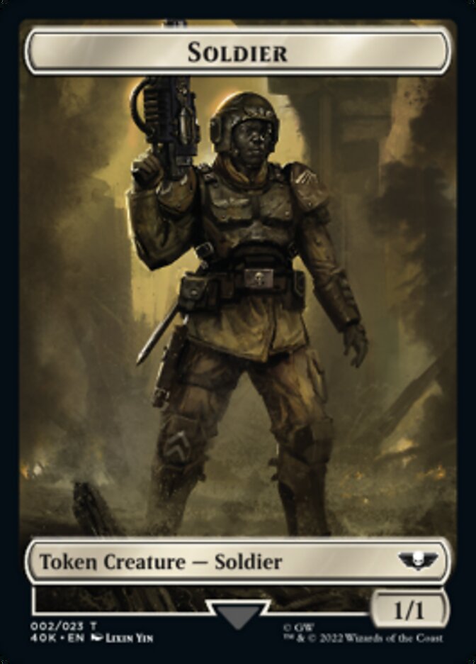 Soldier (002) // Space Marine Devastator Double-Sided Token [Universes Beyond: Warhammer 40,000 Tokens] | Gamers Paradise