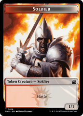 Elf Knight // Soldier Double-Sided Token [Ravnica Remastered Tokens] | Gamers Paradise