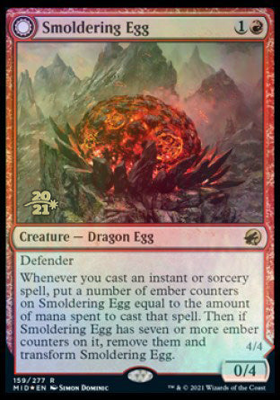 Smoldering Egg // Ashmouth Dragon [Innistrad: Midnight Hunt Prerelease Promos] | Gamers Paradise