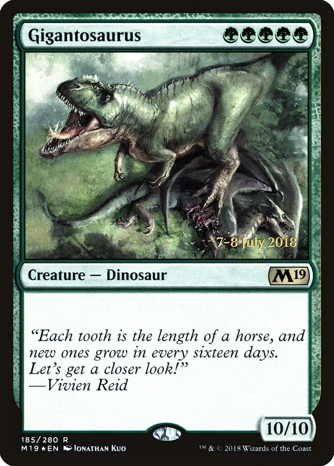 Gigantosaurus [Core Set 2019 Prerelease Promos] | Gamers Paradise