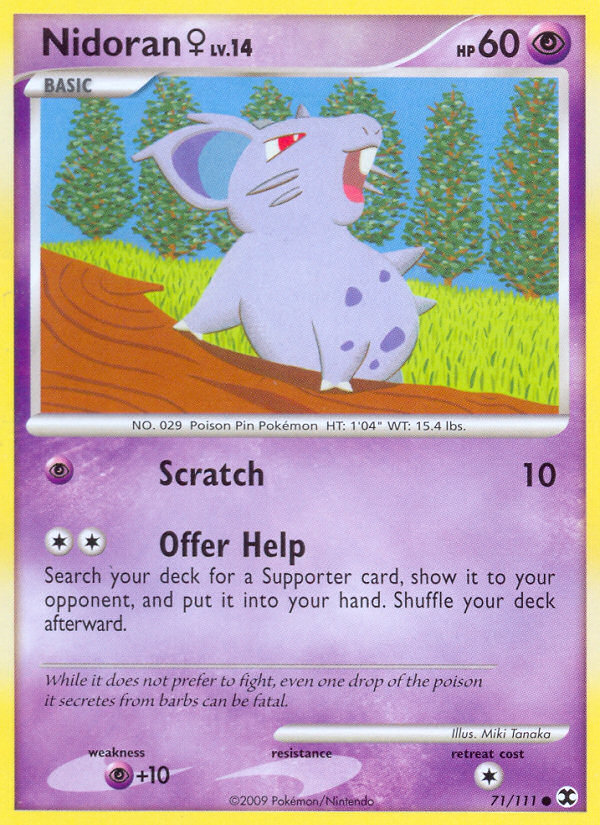 Nidoran (71/111) (Female) [Platinum: Rising Rivals] | Gamers Paradise