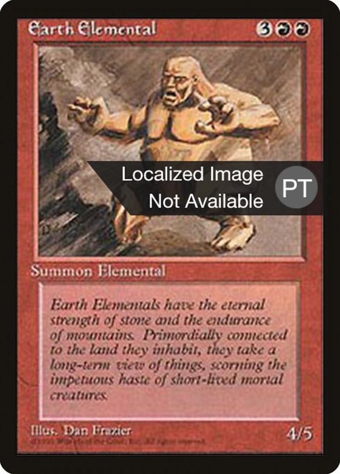 Earth Elemental [Fourth Edition (Foreign Black Border)] | Gamers Paradise