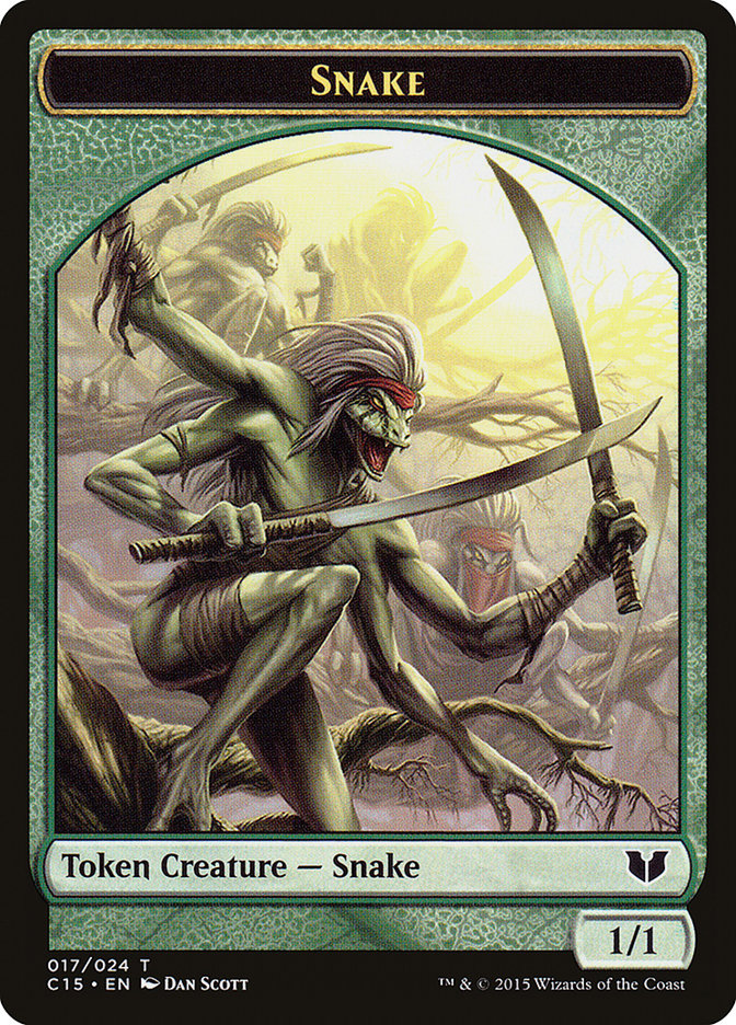 Beast // Snake (017) Double-Sided Token [Commander 2015 Tokens] | Gamers Paradise
