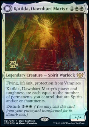 Katilda, Dawnhart Martyr // Katilda's Rising Dawn [Innistrad: Crimson Vow Prerelease Promos] | Gamers Paradise