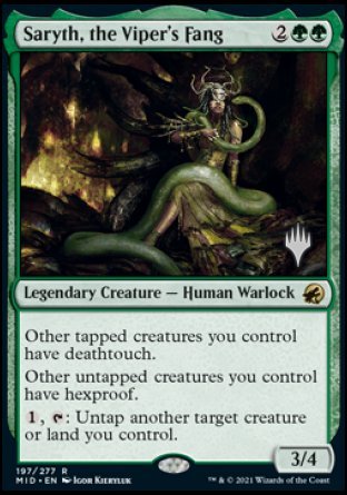 Saryth, the Viper's Fang (Promo Pack) [Innistrad: Midnight Hunt Promos] | Gamers Paradise