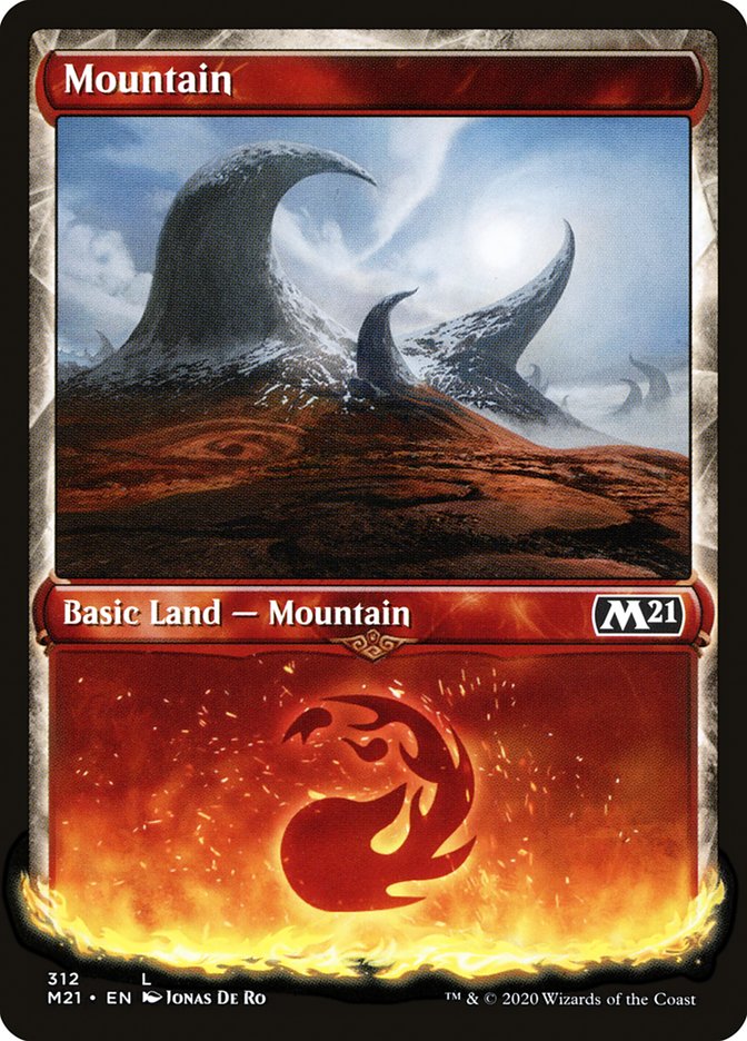 Mountain (312) (Showcase) [Core Set 2021] | Gamers Paradise