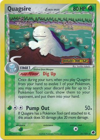 Quagsire (21/101) (Delta Species) (Stamped) [EX: Dragon Frontiers] | Gamers Paradise