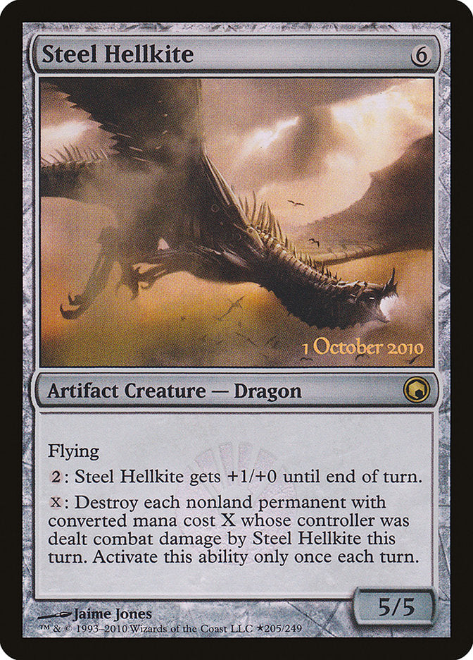 Steel Hellkite [Scars of Mirrodin Prerelease Promos] | Gamers Paradise