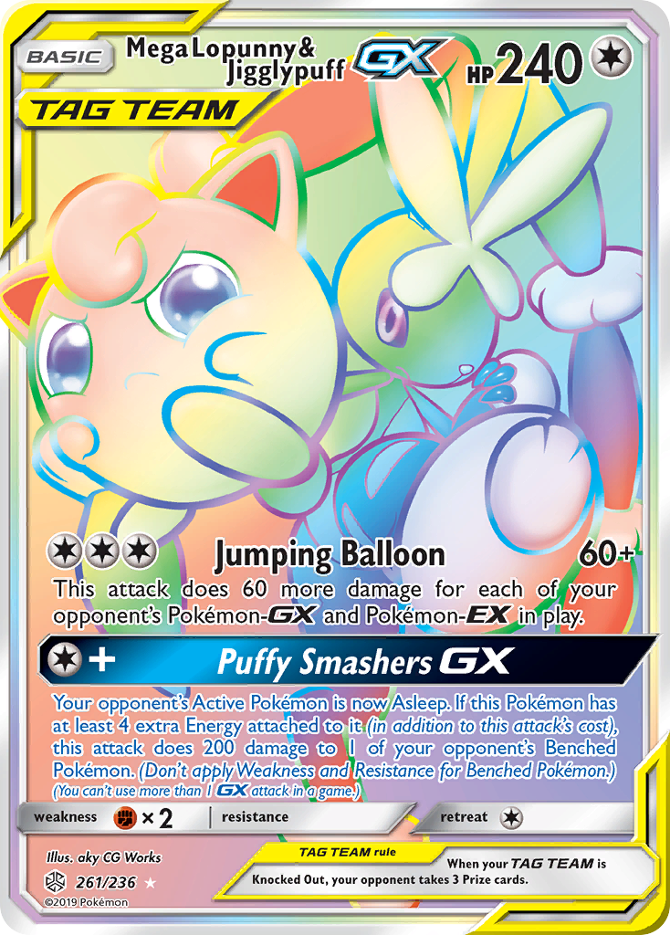 Mega Lopunny & Jigglypuff GX (261/236) [Sun & Moon: Cosmic Eclipse] | Gamers Paradise