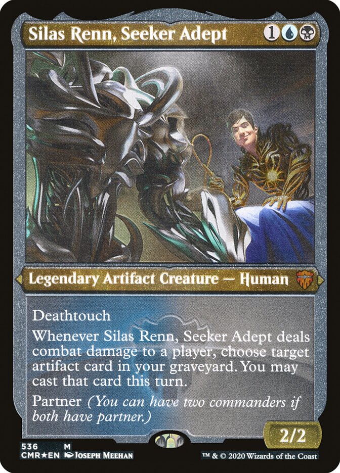 Silas Renn, Seeker Adept (Etched) [Commander Legends] | Gamers Paradise