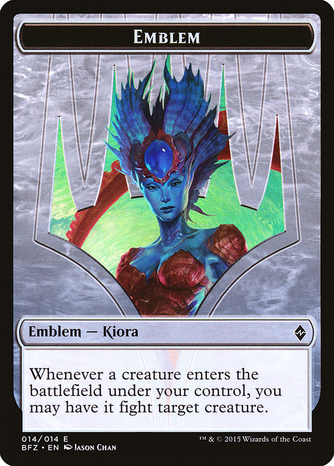 Kiora, Master of the Depths Emblem [Battle for Zendikar Tokens] | Gamers Paradise