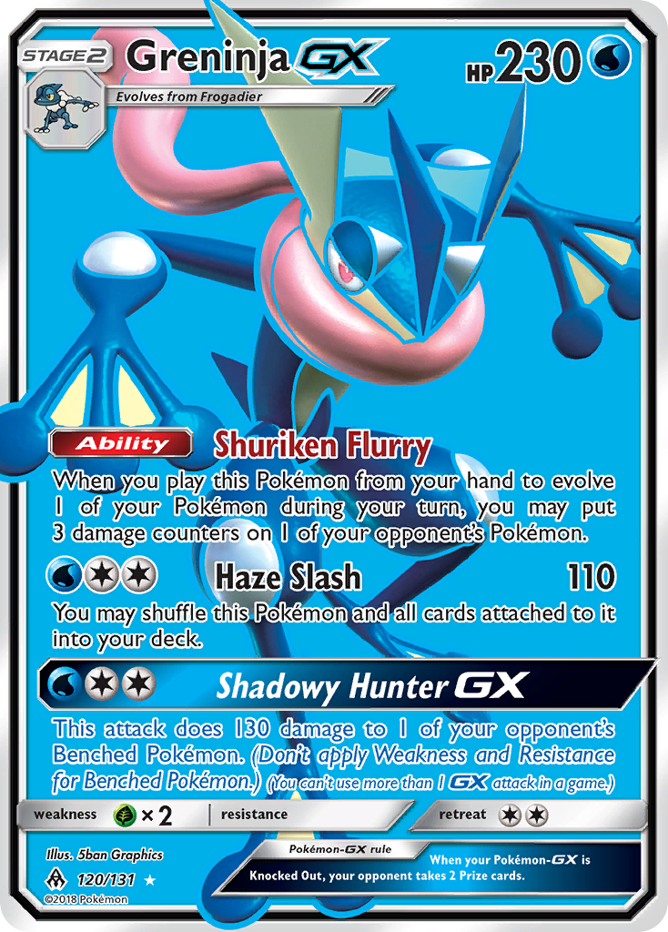 Greninja GX (120/131) [Sun & Moon: Forbidden Light] | Gamers Paradise