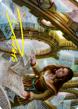 Cartographer's Survey Art Card (Gold-Stamped Signature) [Innistrad: Crimson Vow Art Series] | Gamers Paradise