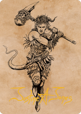 Karlach, Fury of Avernus Art Card (54) (Gold-Stamped Signature) [Commander Legends: Battle for Baldur's Gate Art Series] | Gamers Paradise
